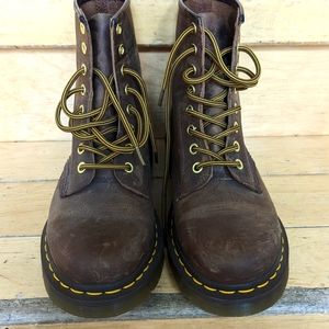 Dr. Martens 1460 8-Eye Aztec Crazy Horse Boot - Brown sz 6